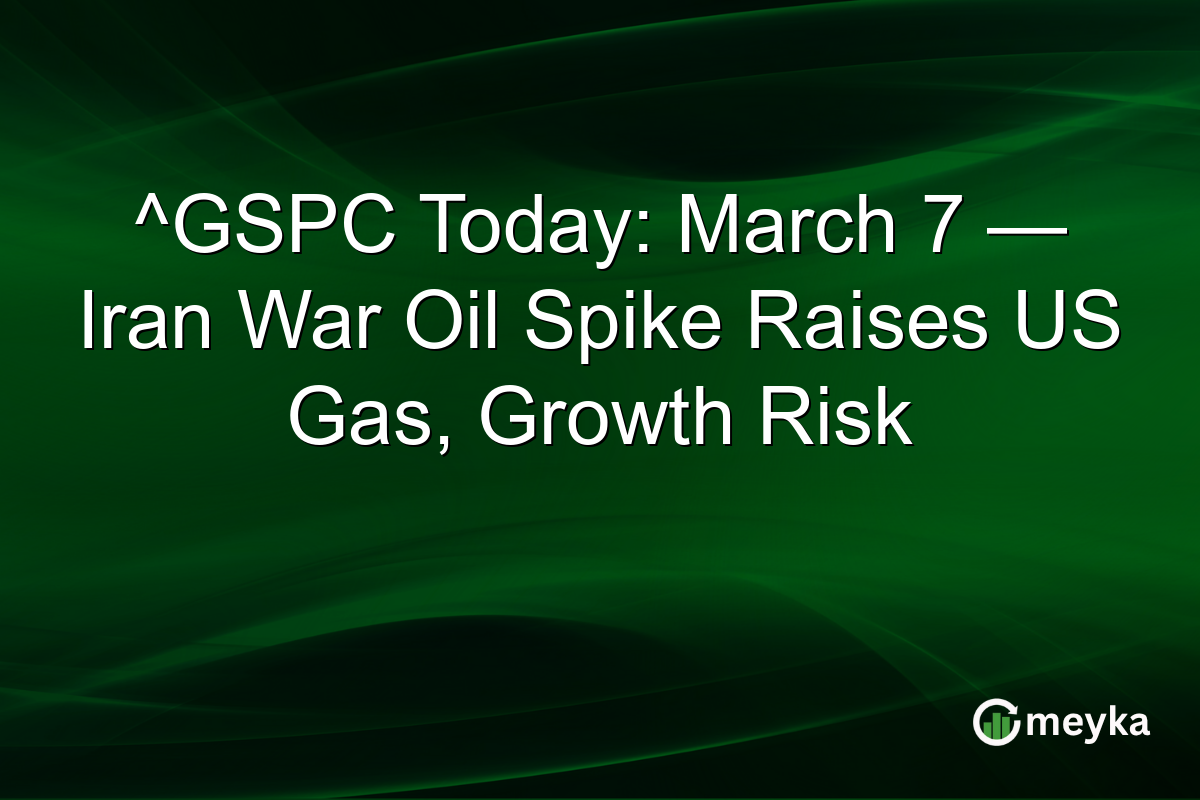 ^GSPC Today: March 7 — Iran War Oil Spike Raises US Gas, Growth Risk
