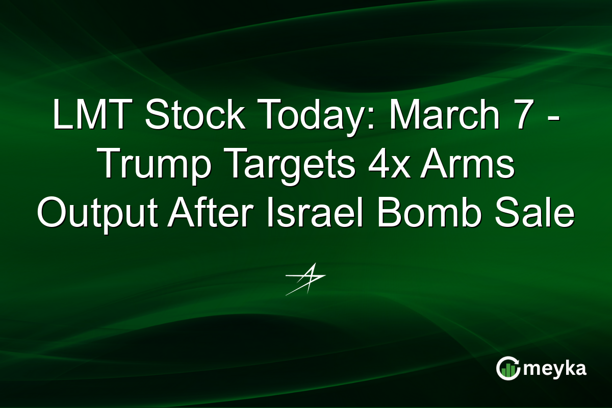 LMT Stock Today: March 7 – Trump Targets 4x Arms Output After Israel Bomb Sale