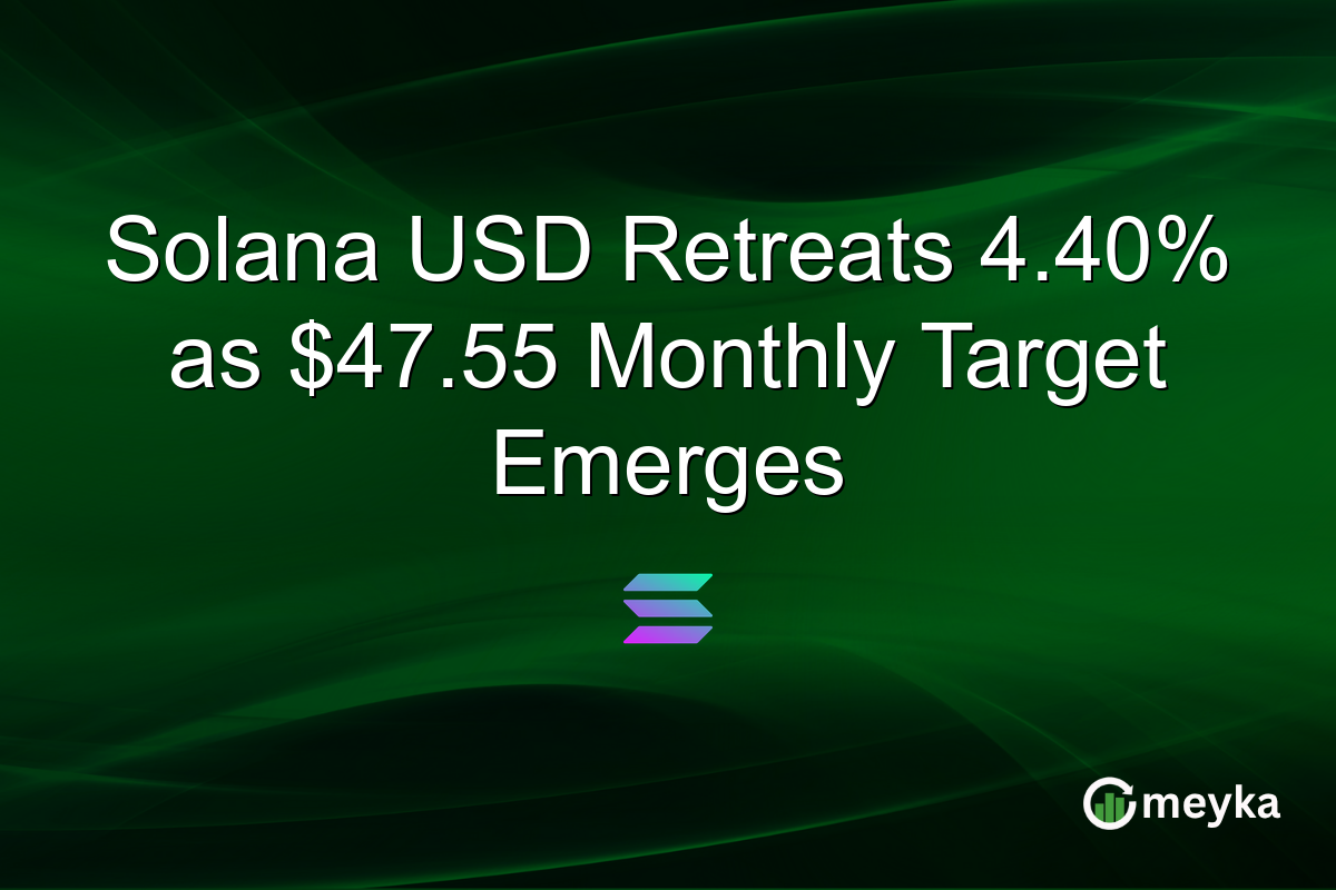 Solana USD Retreats 4.40% as $47.55 Monthly Target Emerges