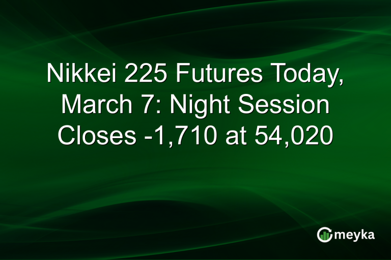 Nikkei 225 Futures Today, March 7: Night Session Closes -1,710 at 54,020