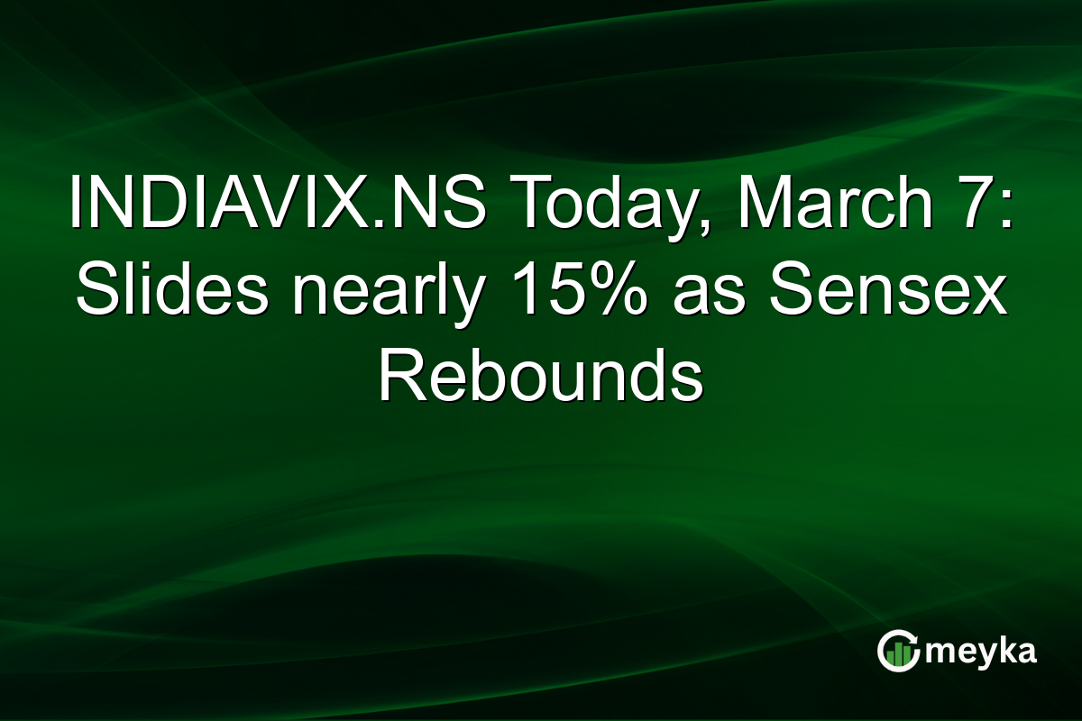 INDIAVIX.NS Today, March 7: Slides nearly 15% as Sensex Rebounds
