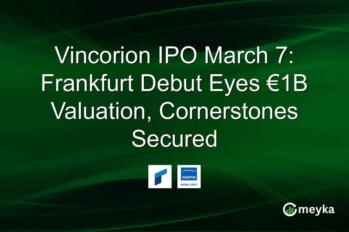 Vincorion IPO March 7: Frankfurt Debut Eyes €1B Valuation, Cornerstones Secured