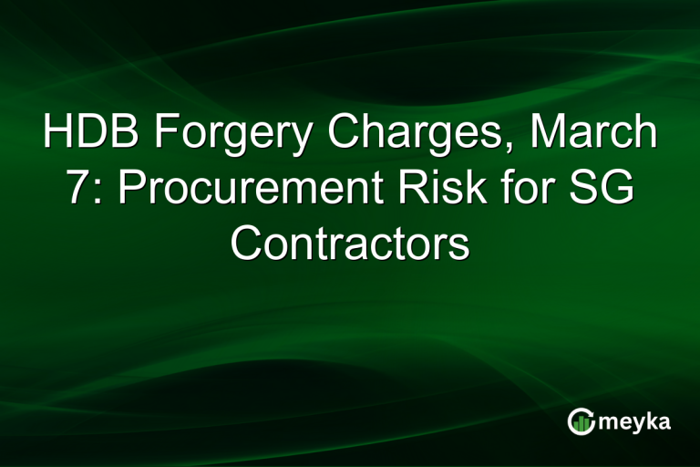 HDB Forgery Charges, March 7: Procurement Risk for SG Contractors