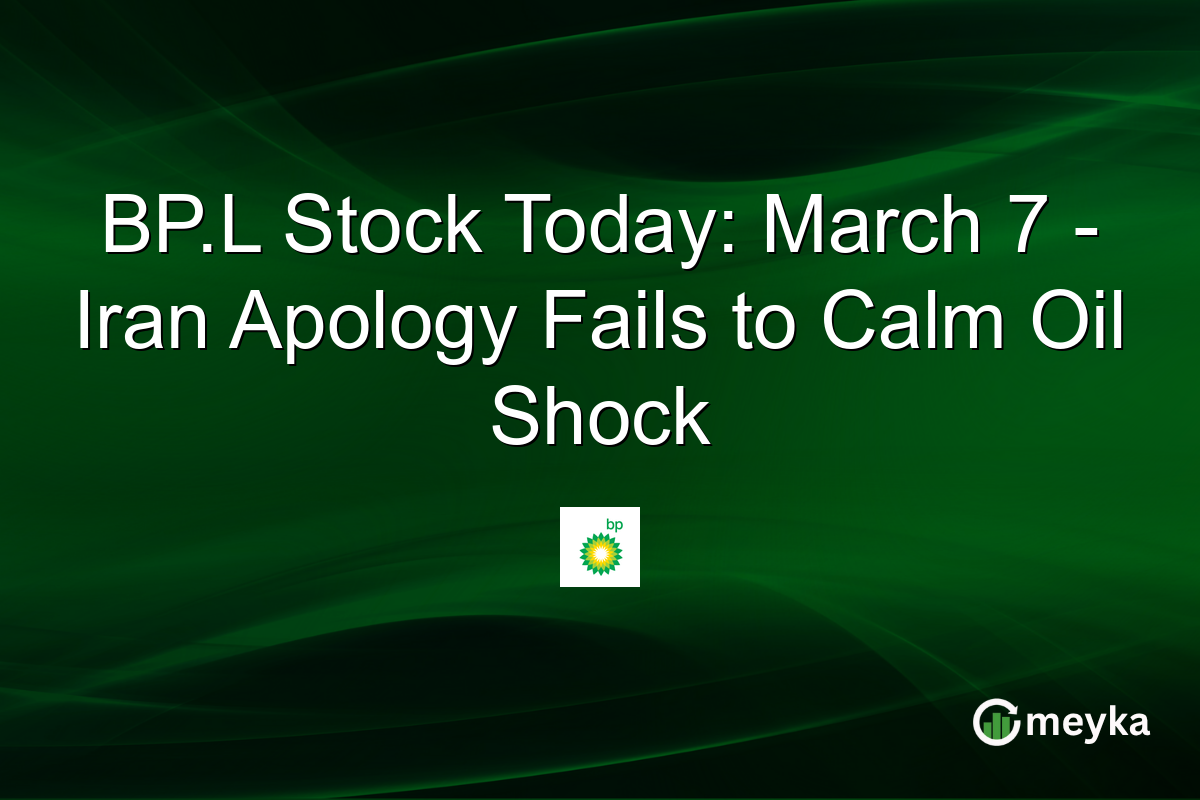 BP.L Stock Today: March 7 - Iran Apology Fails to Calm Oil Shock