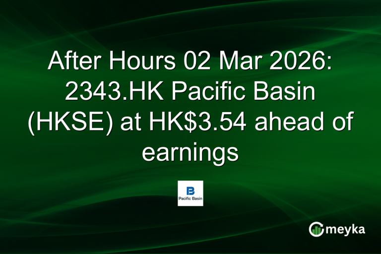 After Hours 02 Mar 2026: 2343.HK Pacific Basin (HKSE) at HK$3.54 ahead of earnings