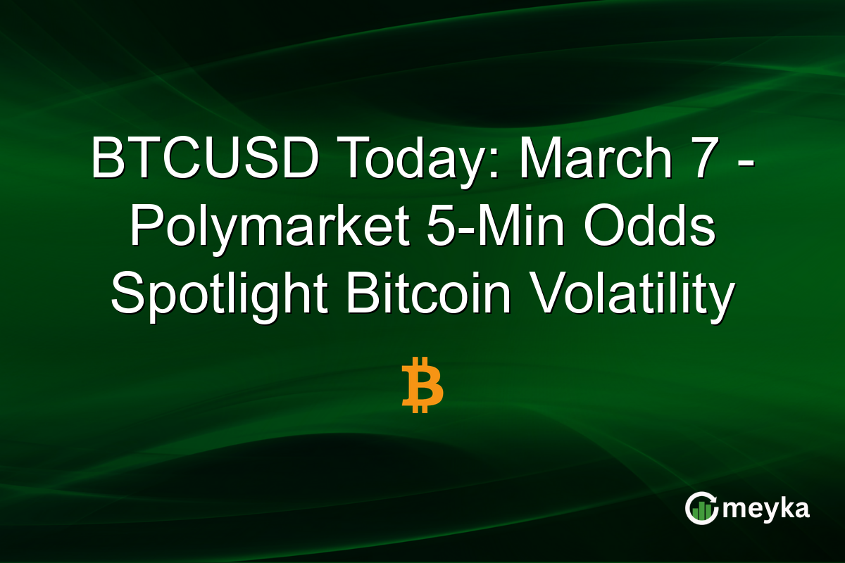 BTCUSD Today: March 7 - Polymarket 5-Min Odds Spotlight Bitcoin Volatility