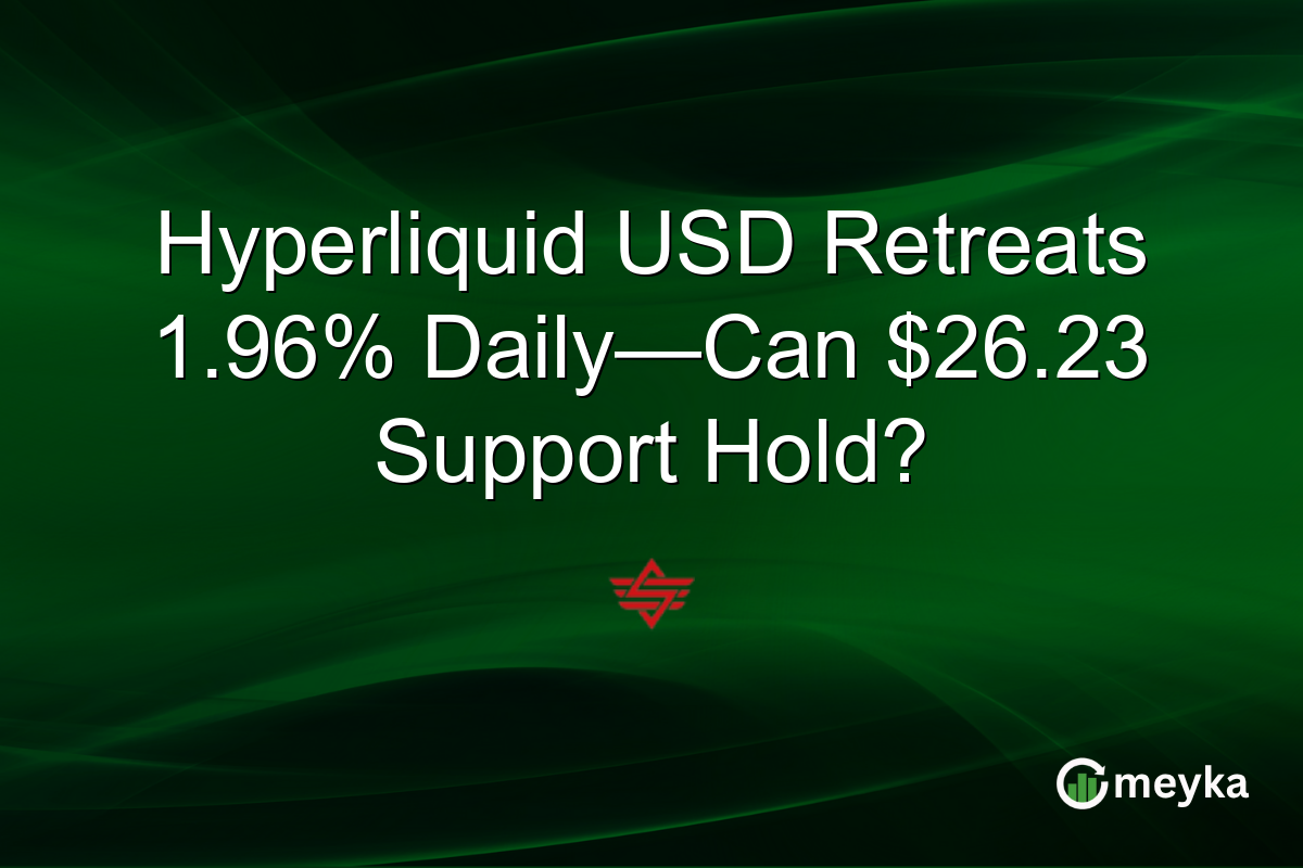 Hyperliquid USD Retreats 1.96% Daily—Can $26.23 Support Hold?