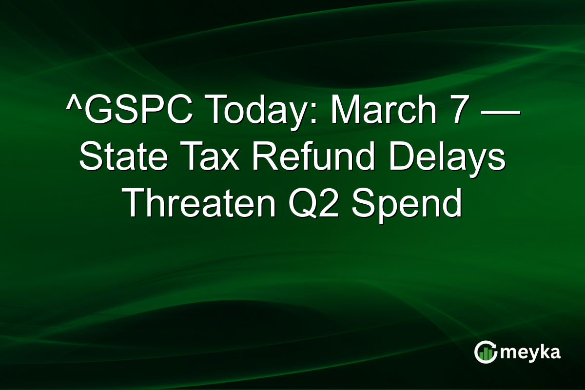 ^GSPC Today: March 7 — State Tax Refund Delays Threaten Q2 Spend