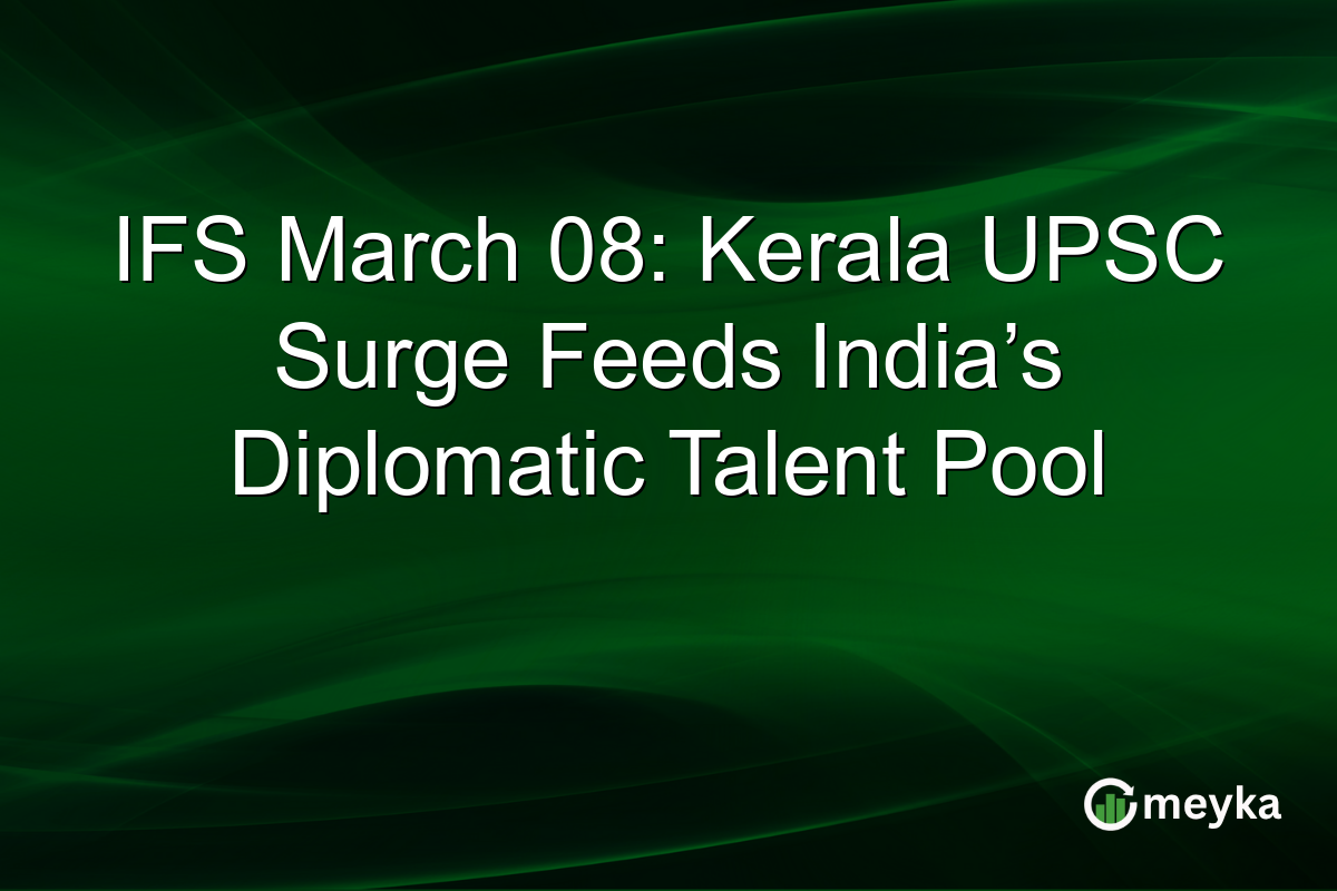 IFS March 08: Kerala UPSC Surge Feeds India’s Diplomatic Talent Pool
