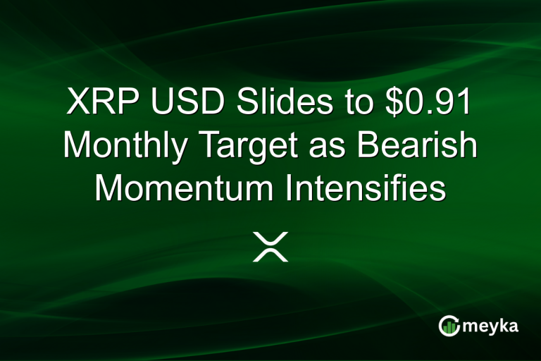 XRP USD Slides to $0.91 Monthly Target as Bearish Momentum Intensifies