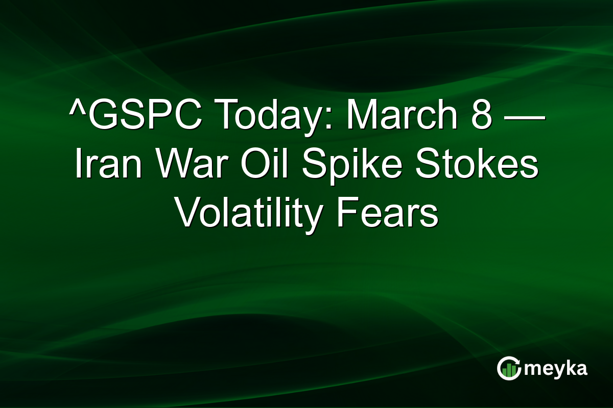 ^GSPC Today: March 8 — Iran War Oil Spike Stokes Volatility Fears
