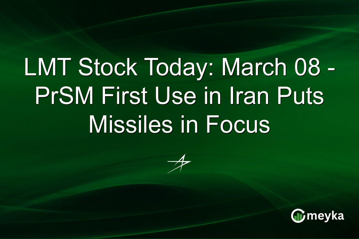 LMT Stock Today: March 08 – PrSM First Use in Iran Puts Missiles in Focus