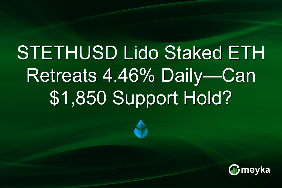 STETHUSD Lido Staked ETH Retreats 4.46% Daily—Can $1,850 Support Hold?