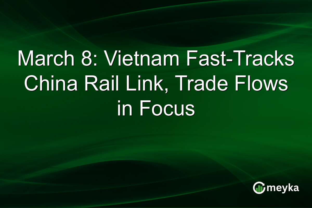 March 8: Vietnam Fast-Tracks China Rail Link, Trade Flows in Focus