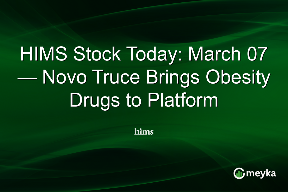 HIMS Stock Today: March 07 — Novo Truce Brings Obesity Drugs to Platform