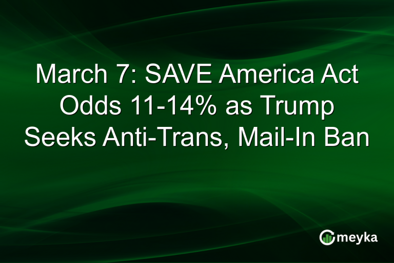 March 7: SAVE America Act Odds 11-14% as Trump Seeks Anti-Trans, Mail-In Ban