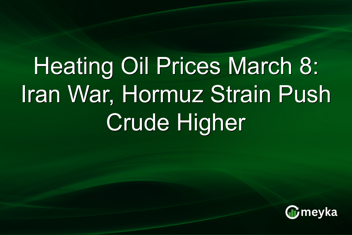 Heating Oil Prices March 8: Iran War, Hormuz Strain Push Crude Higher
