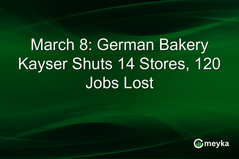 March 8: German Bakery Kayser Shuts 14 Stores, 120 Jobs Lost