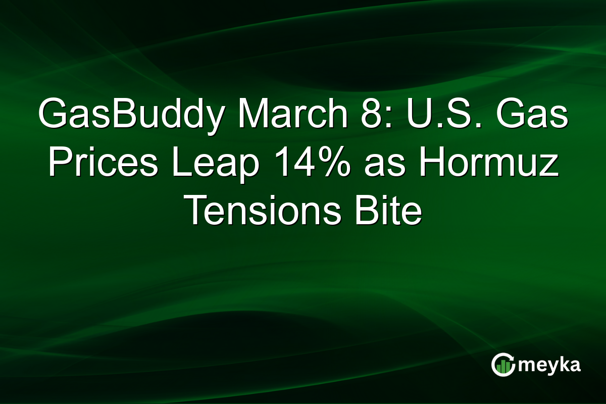GasBuddy March 8: U.S. Gas Prices Leap 14% as Hormuz Tensions Bite