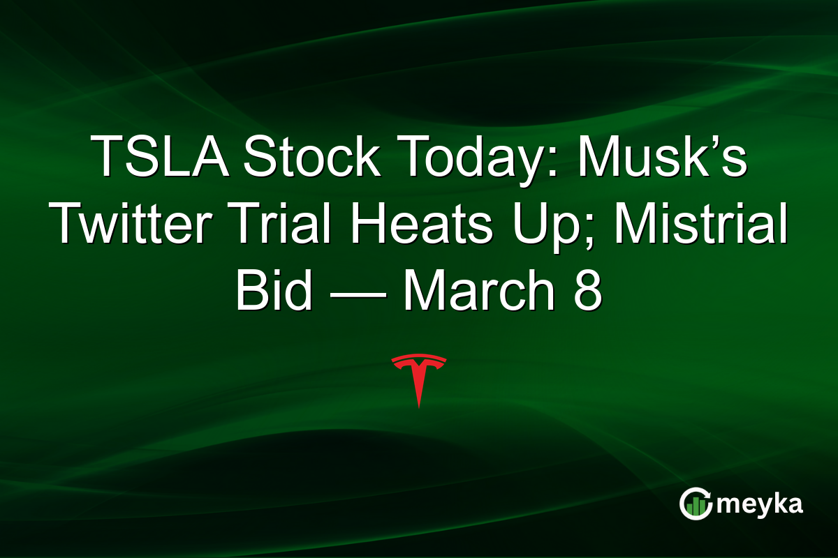 TSLA Stock Today: Musk’s Twitter Trial Heats Up; Mistrial Bid — March 8