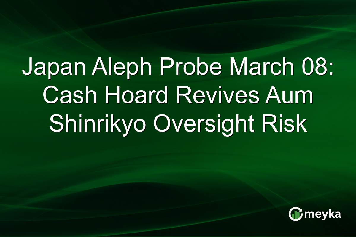 Japan Aleph Probe March 08: Cash Hoard Revives Aum Shinrikyo Oversight Risk