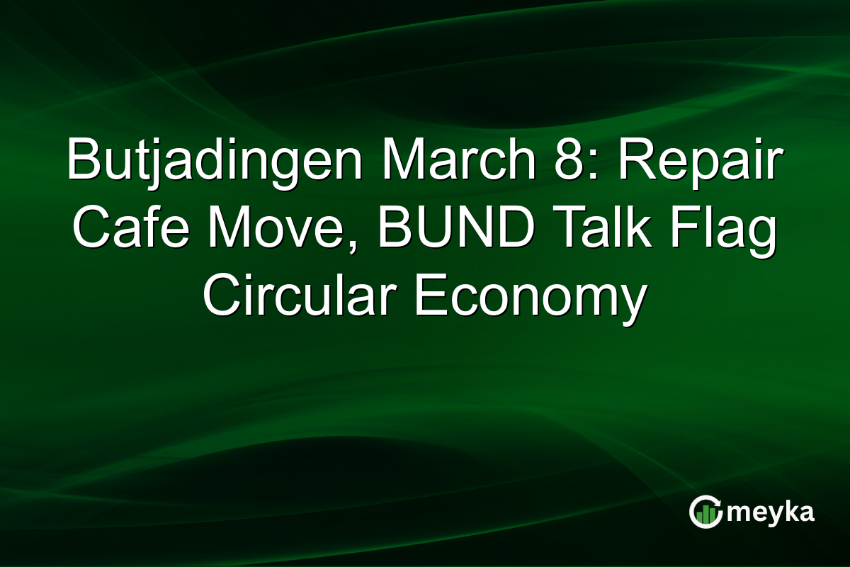 Butjadingen March 8: Repair Cafe Move, BUND Talk Flag Circular Economy