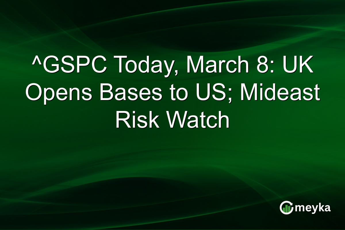 ^GSPC Today, March 8: UK Opens Bases to US; Mideast Risk Watch