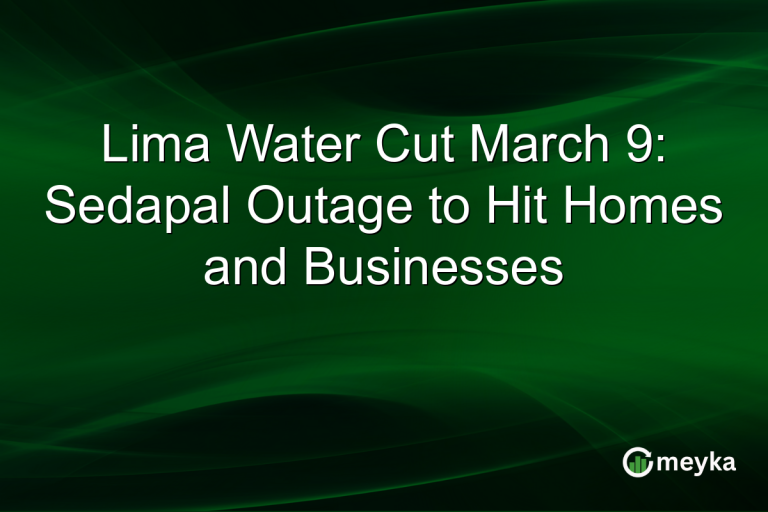 Lima Water Cut March 9: Sedapal Outage to Hit Homes and Businesses