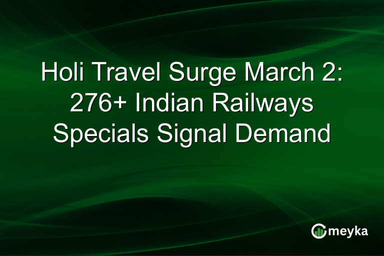 Holi Travel Surge March 2: 276+ Indian Railways Specials Signal Demand