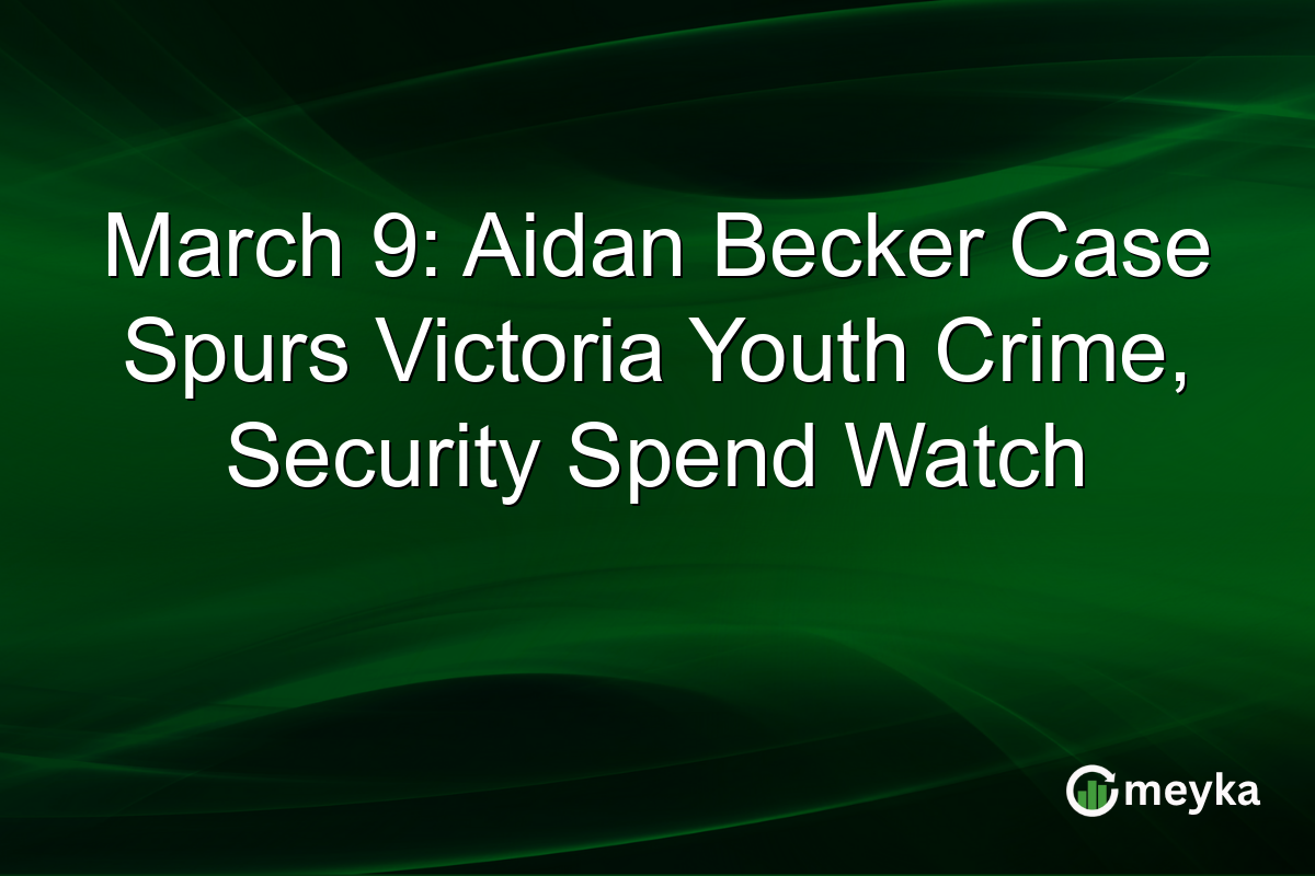 March 9: Aidan Becker Case Spurs Victoria Youth Crime, Security Spend Watch