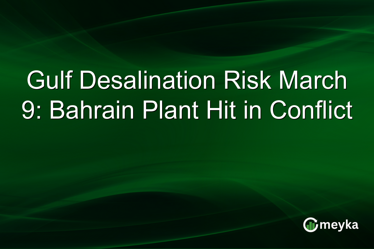 Gulf Desalination Risk March 9: Bahrain Plant Hit in Conflict