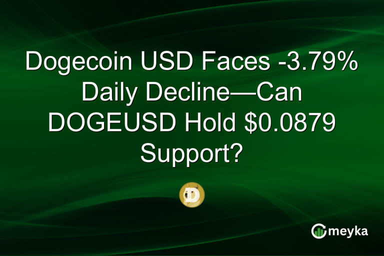 Dogecoin USD Faces -3.79% Daily Decline—Can DOGEUSD Hold $0.0879 Support?