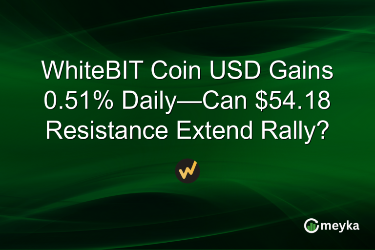 WhiteBIT Coin USD Gains 0.51% Daily—Can $54.18 Resistance Extend Rally?