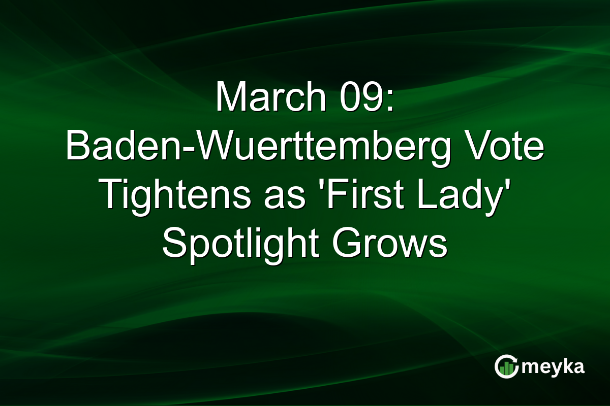 March 09: Baden-Wuerttemberg Vote Tightens as 'First Lady' Spotlight Grows