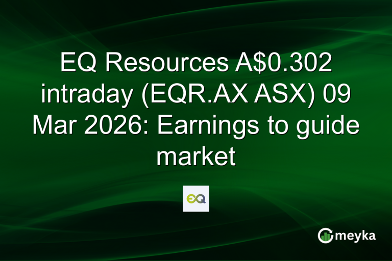 EQ Resources A$0.302 intraday (EQR.AX ASX) 09 Mar 2026: Earnings to guide market