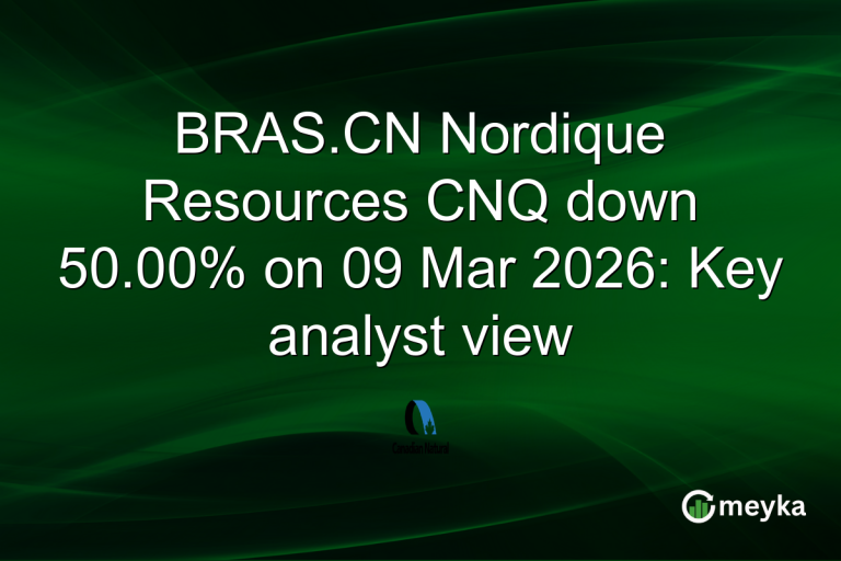 BRAS.CN Nordique Resources CNQ down 50.00% on 09 Mar 2026: Key analyst view