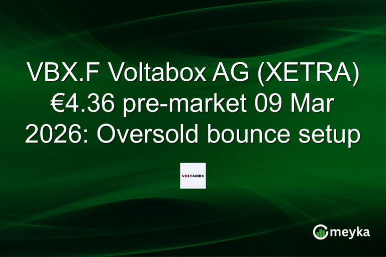 VBX.F Voltabox AG (XETRA) €4.36 pre-market 09 Mar 2026: Oversold bounce setup