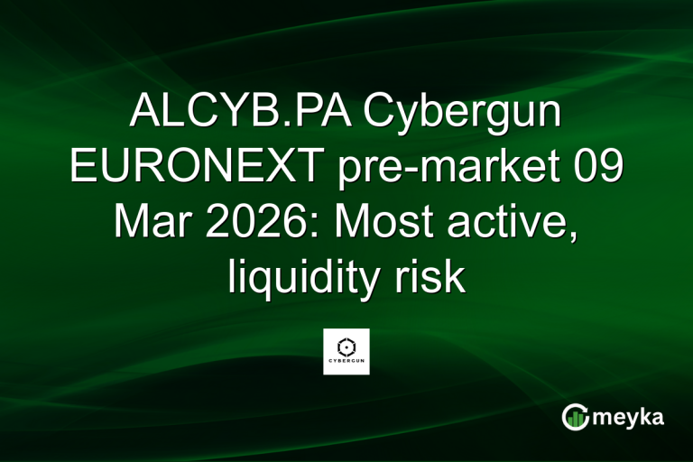 ALCYB.PA Cybergun EURONEXT pre-market 09 Mar 2026: Most active, liquidity risk