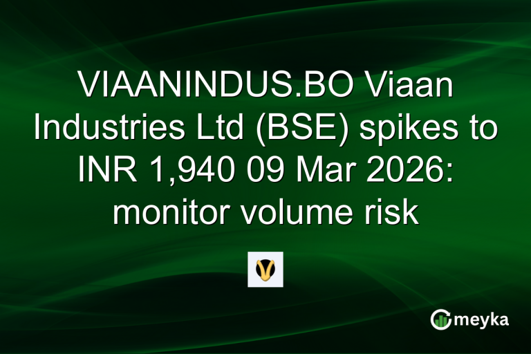 VIAANINDUS.BO Viaan Industries Ltd (BSE) spikes to INR 1,940 09 Mar 2026: monitor volume risk