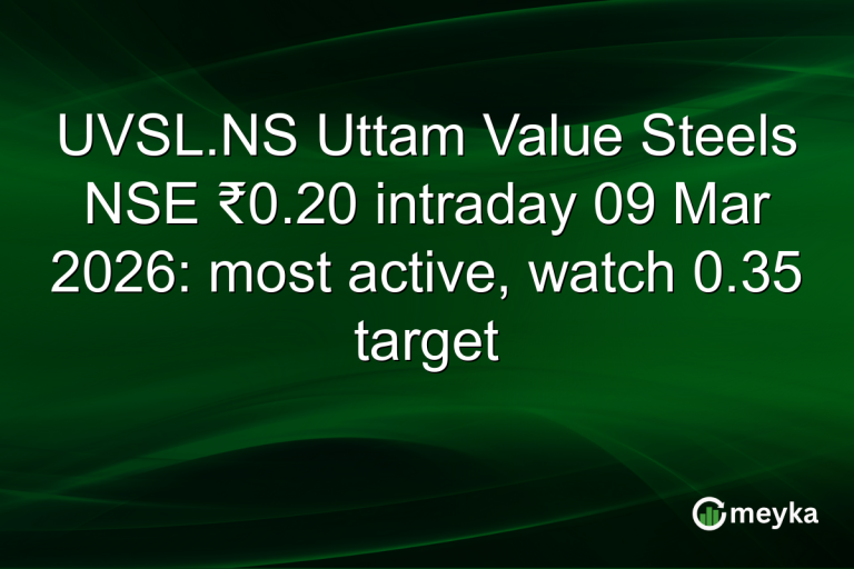 UVSL.NS Uttam Value Steels NSE ₹0.20 intraday 09 Mar 2026: most active, watch 0.35 target
