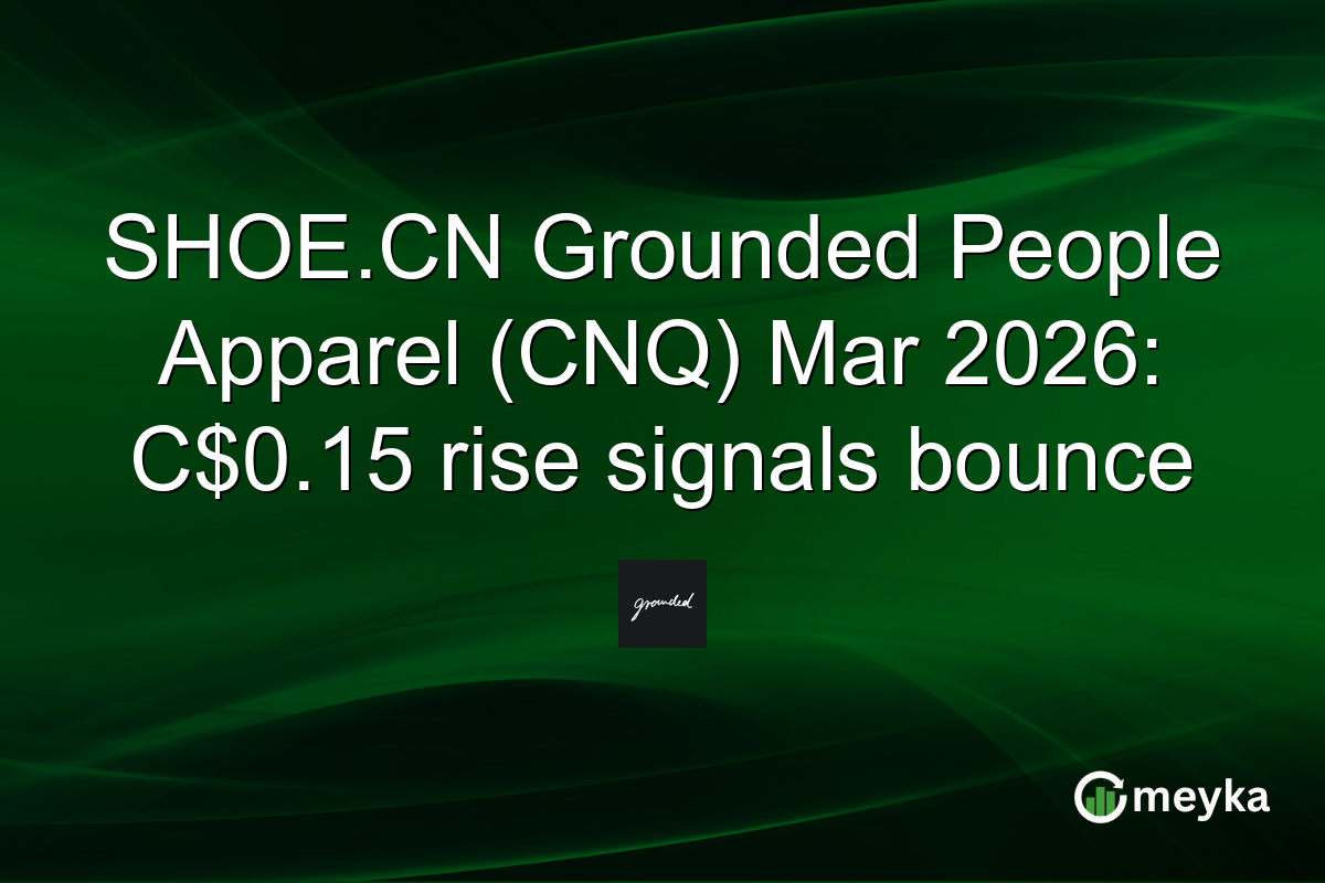 SHOE.CN Grounded People Apparel (CNQ) Mar 2026: C$0.15 rise signals bounce