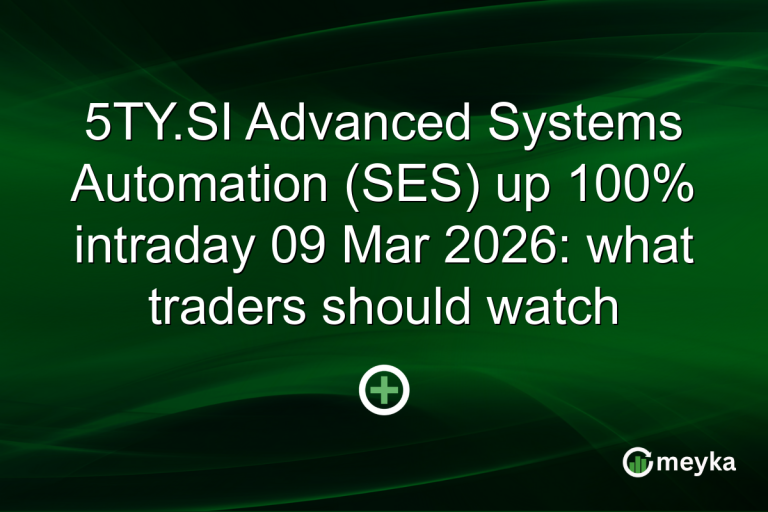 5TY.SI Advanced Systems Automation (SES) up 100% intraday 09 Mar 2026: what traders should watch