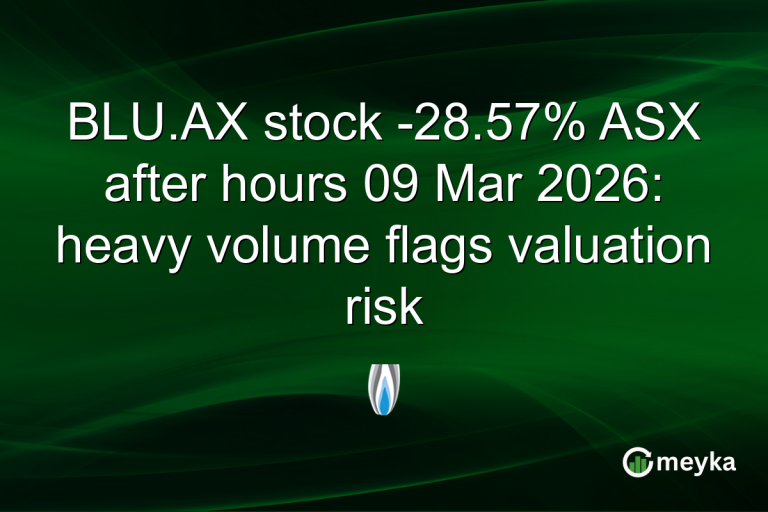 BLU.AX stock -28.57% ASX after hours 09 Mar 2026: heavy volume flags valuation risk