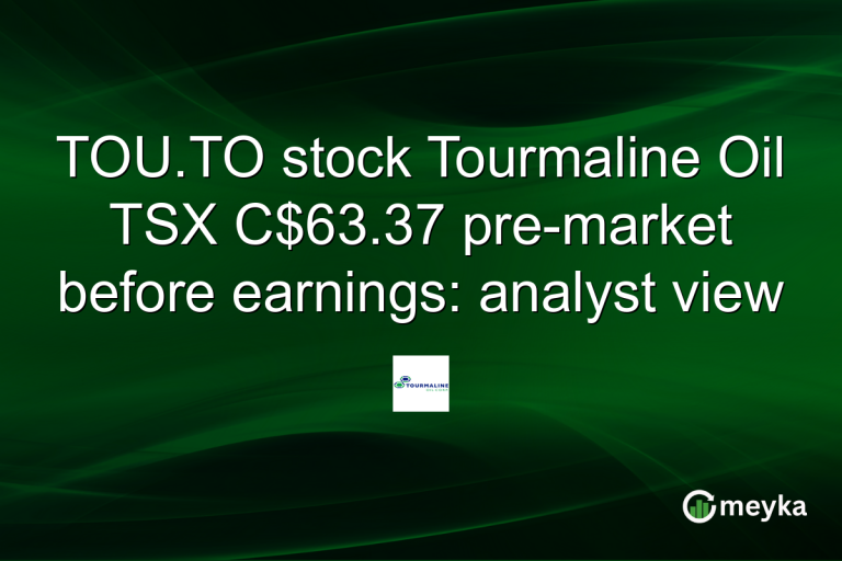 TOU.TO stock Tourmaline Oil TSX C$63.37 pre-market before earnings: analyst view