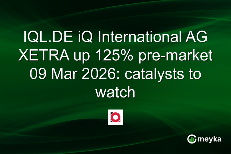 IQL.DE iQ International AG XETRA up 125% pre-market 09 Mar 2026: catalysts to watch