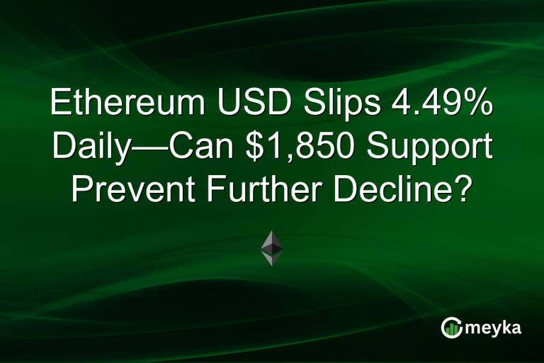 Ethereum USD Slips 4.49% Daily—Can $1,850 Support Prevent Further Decline?
