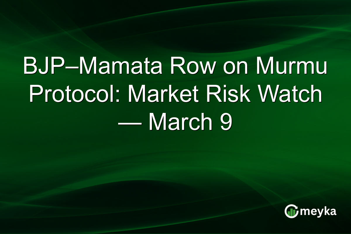 BJP–Mamata Row on Murmu Protocol: Market Risk Watch — March 9