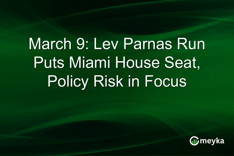 March 9: Lev Parnas Run Puts Miami House Seat, Policy Risk in Focus