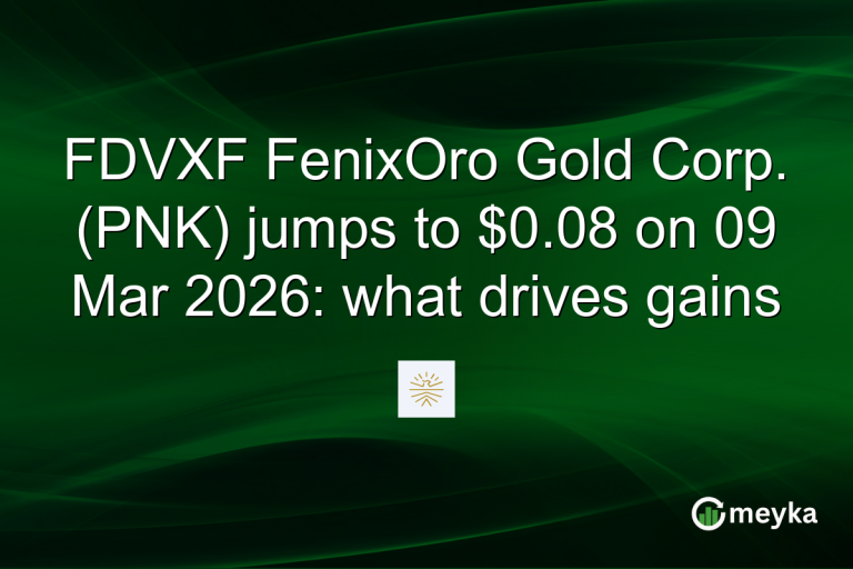 FDVXF FenixOro Gold Corp. (PNK) jumps to $0.08 on 09 Mar 2026: what drives gains