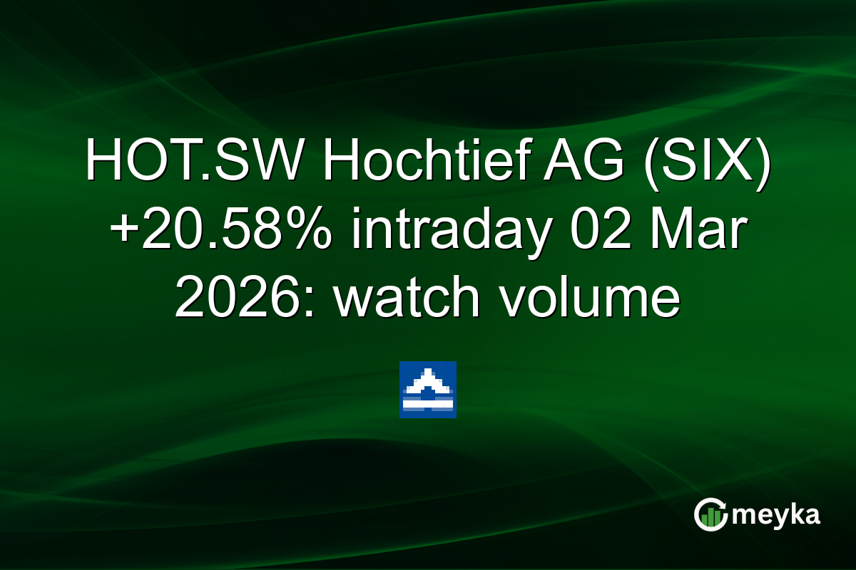 HOT.SW Hochtief AG (SIX) +20.58% intraday 02 Mar 2026: watch volume